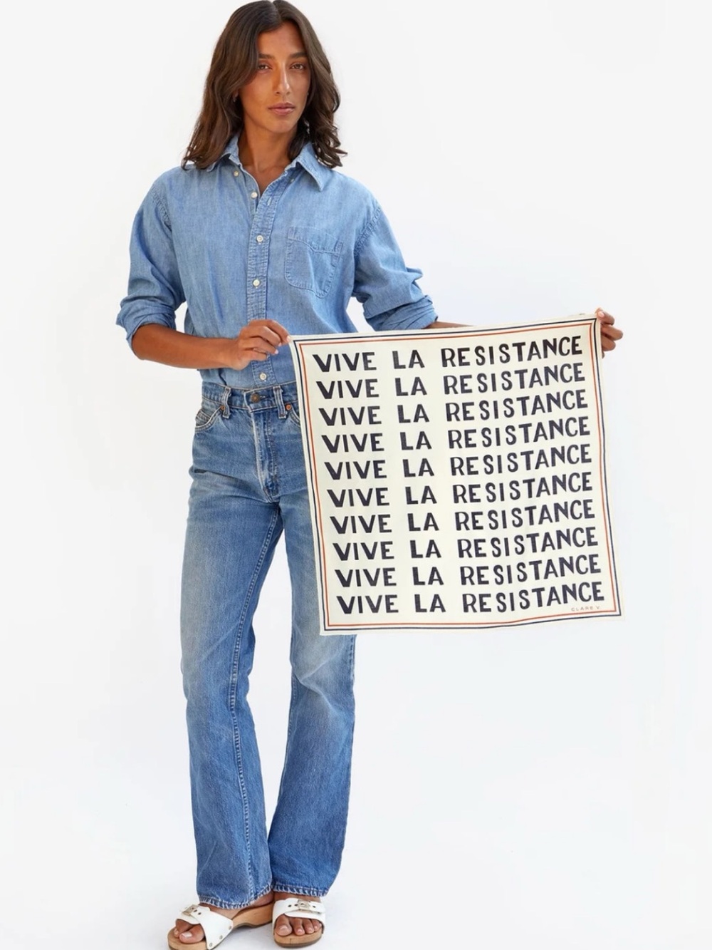 Clare V. La Resistance Bandana Scarf